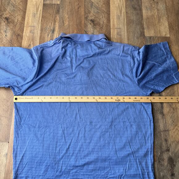Vintage 90s Polo Ralph Lauren Golf Polo Shirt Men's Large Blue Athletic Cotton‎ - Picture 9 of 10